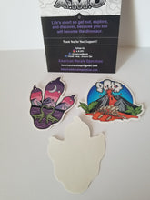 Load image into Gallery viewer, 3 pack of Stickers. Flipped one is unrevealed V1 🐾🦖