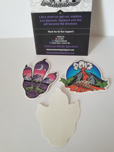 3 pack of Stickers. Flipped one is unrevealed V1 🐾🦖