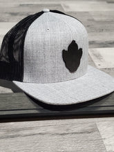 Load image into Gallery viewer, Flat Trucker Midnight Leather Logo