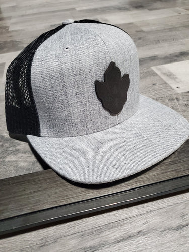 Flat Trucker Midnight Leather Logo
