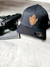 Load image into Gallery viewer, Curved Flex Fit  BLK [Tan Leather Logo]