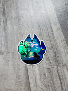 LK Tribute Paw Holographic Sticker