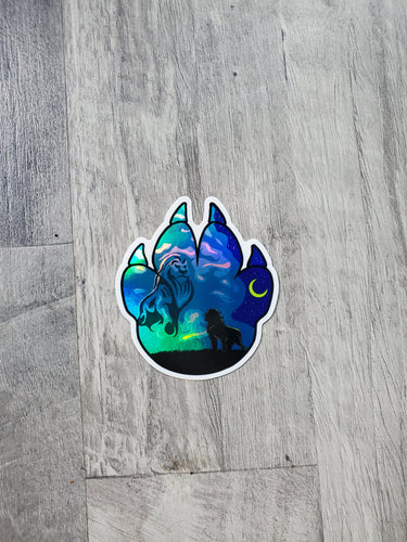 LK Tribute Paw Holographic Sticker