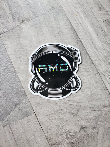 AMO Astronaut Helmet Prismatic Sticker