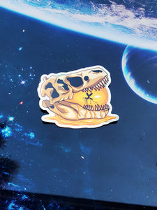 Amber Skull - Holographic Sticker