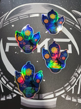 Load image into Gallery viewer, Cosmic Ocean Paw Sticker Holographic
