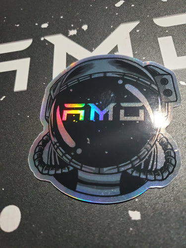 AMO Astronaut Helmet Holographic Sticker