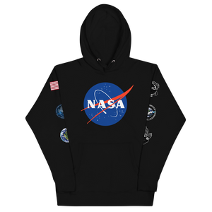 Nasa hoodie with flags on sleeves online